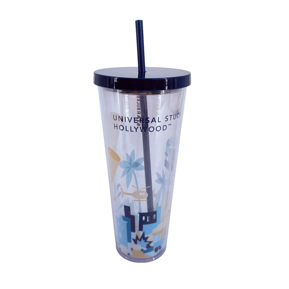 Universal Studios Hollywood Starbucks‎ Venti 24 oz Cold Cup Tumbler Used